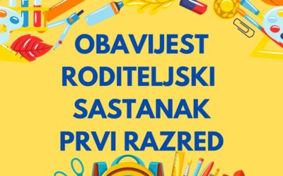 Poziv roditeljima prvašića