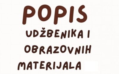 Popis udžbenika i drugih obrazovnih materijala