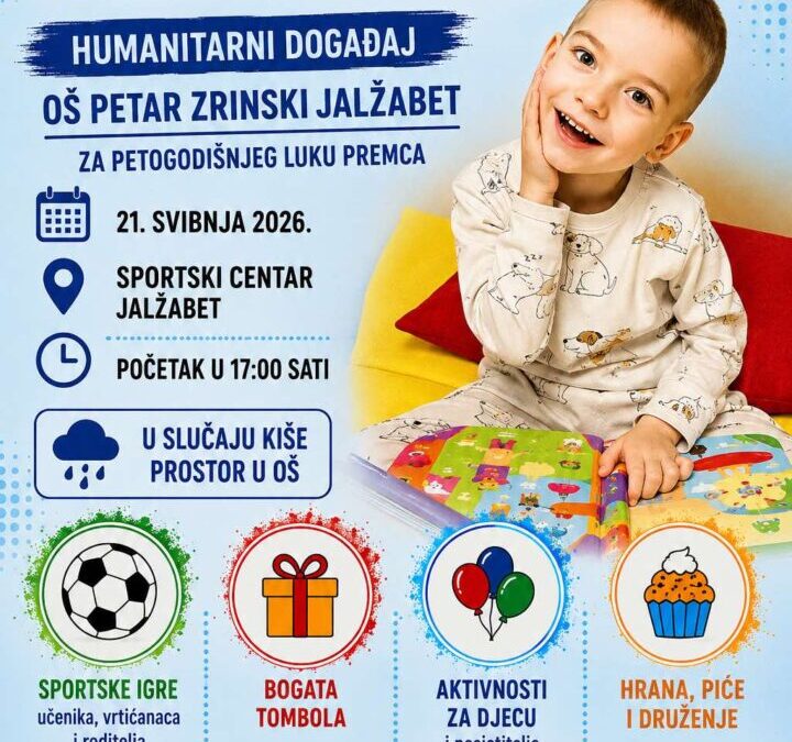 NAJAVA HUMANITARNOG DOGAĐAJA „Svi za Luku – srcem i sportom”